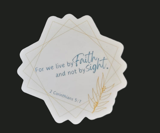 2 Corinthians 5:7 vinyl sticker