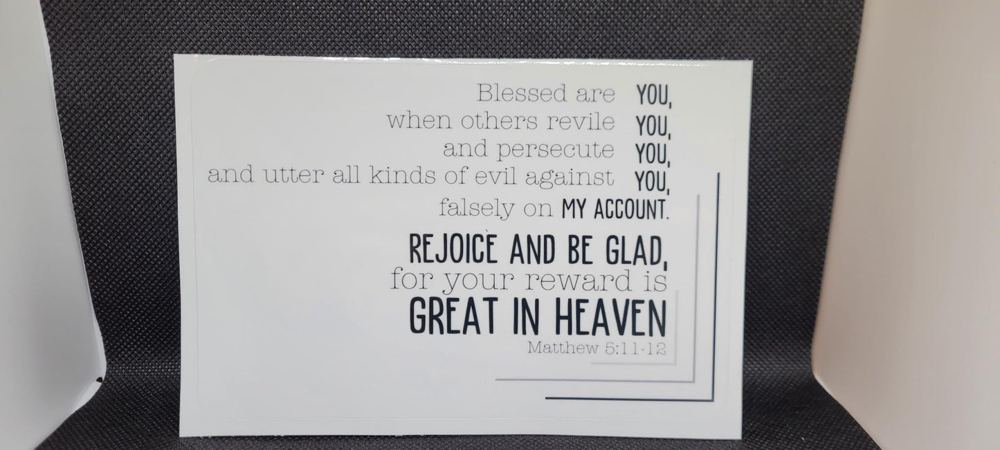 Custom Scripture Sticker